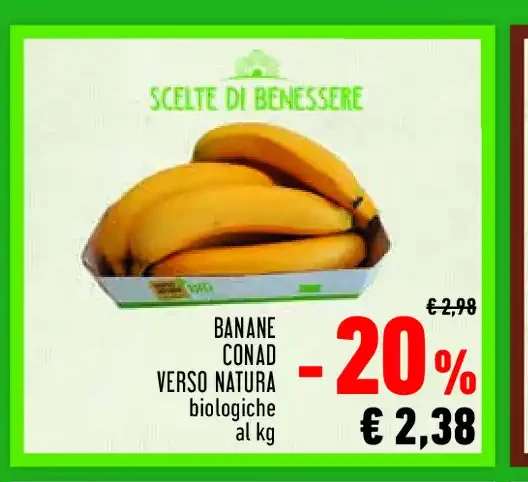 Banane verso natura biologiche Conad