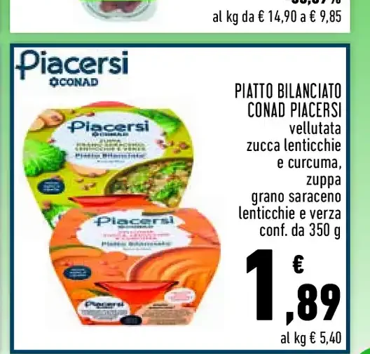 Piatto bilanciato Conad Piacersi