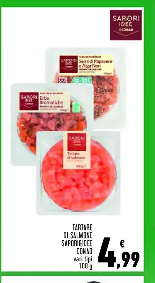 Tartare di salmone Sapori&Didee Conad