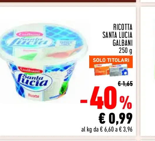 Ricotta Santa Lucia Galbani