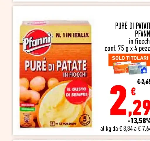 Purè di patate in fiocchi