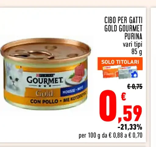 Cibo per gatti Gold Gourmet Purina