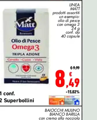 Olio di pesce Omega 3 Matt