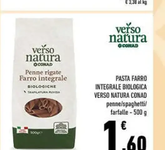 Pasta farro integrale biologica Verso Natura Conad