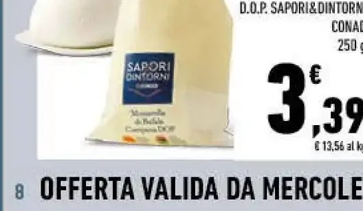 Mozzarella di bufala campana D.O.P. Sapori&Dintorni Conad