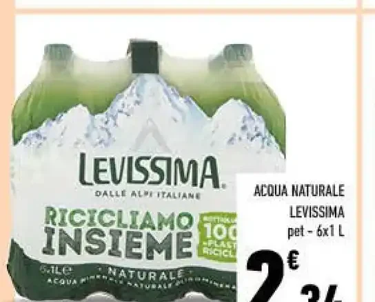 Acqua naturale Levissima