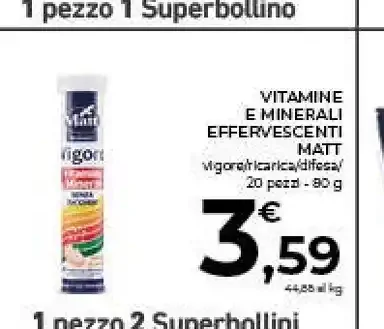 Vitamine e minerali effervescenti Matt