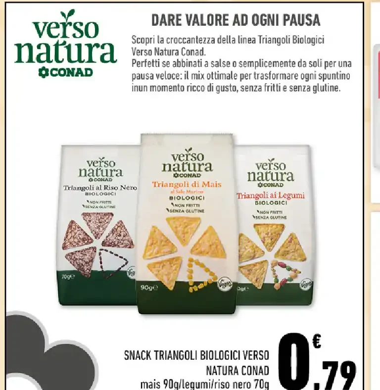 Snack triangoli biologici Verso Natura Conad