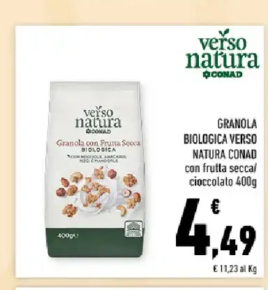 Granola biologica Verso Natura Conad