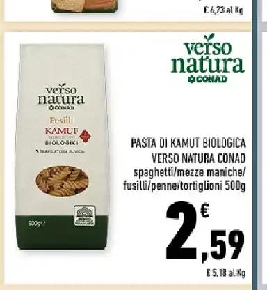 Pasta di kamut biologica Verso Natura Conad