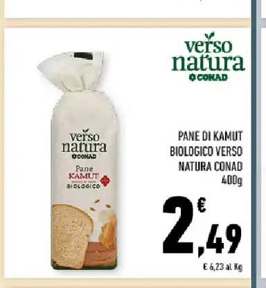 Pane di kamut biologico Verso Natura Conad
