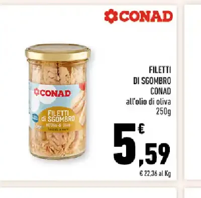 Filetti di sgombro Conad all'olio di oliva