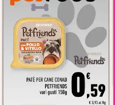 Paté per cane Conad Petfriends