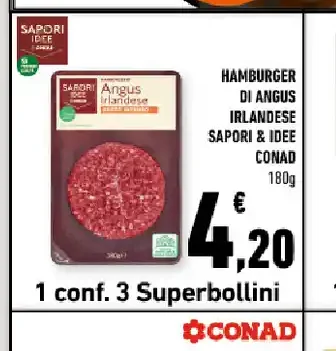 Hamburger di Angus irlandese Sapori & Idee Conad