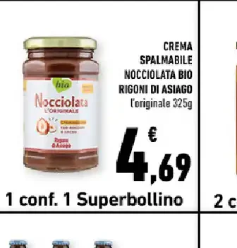 Crema spalmabile nocciolata bio Rigoni di Asiago