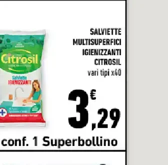 Salviette multisuperfici igienizzanti Citrosil