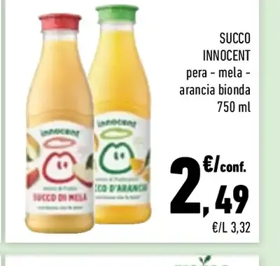 Succo Innocent pera mela arancia bionda
