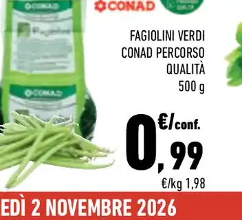Fagiolini verdi Conad Percorso Qualità