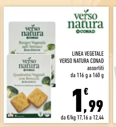 Linea vegetale Verso Natura Conad assortiti
