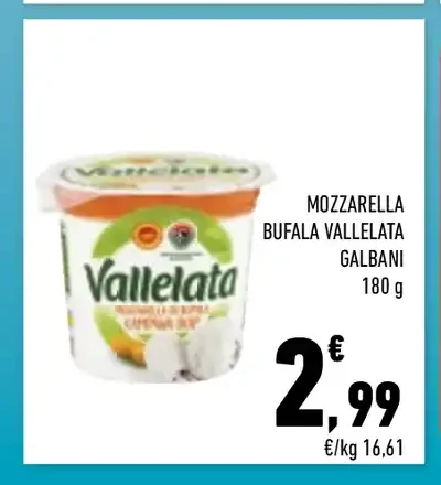 Mozzarella bufala Vallelata Galbani
