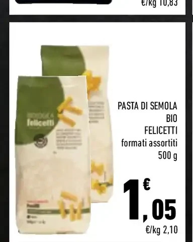 Pasta di semola bio Felicetti formati assortiti