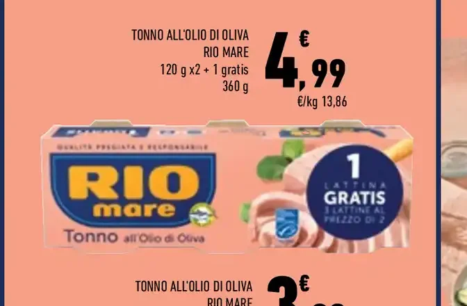 Tonno all'olio di oliva Rio Mare