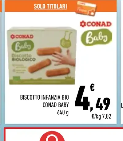 Biscotto infanzia bio Conad Baby