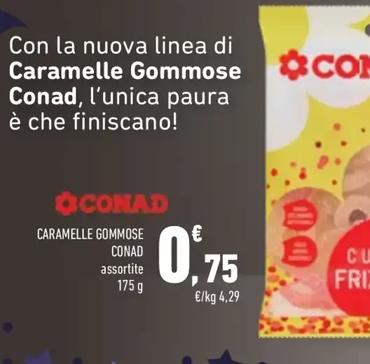 Caramelle gommose Conad assortite