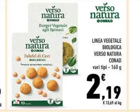 Linea vegetale biologica Verso Natura Conad