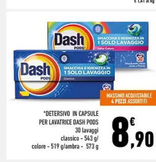 Detersivo in capsule Dash Pods