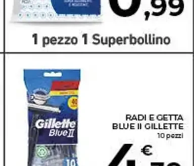 Rasoi e lamette Gillette Blue II