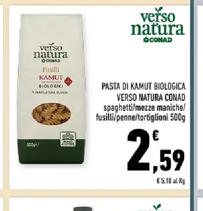 Pasta di kamut biologica Verso Natura Conad