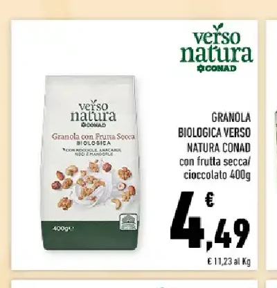 Granola biologica Verso Natura Conad