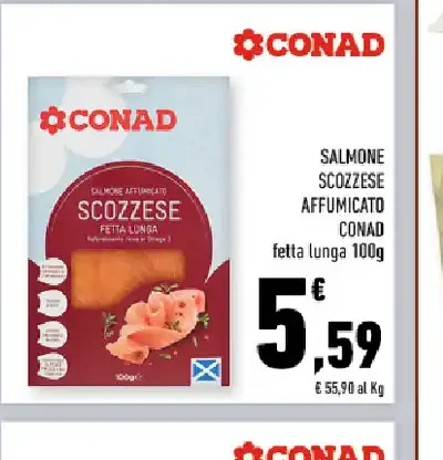 Salmone scozzese affumicato Conad