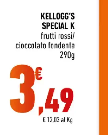 Kellogg's Special K frutti rossi cioccolato fondente