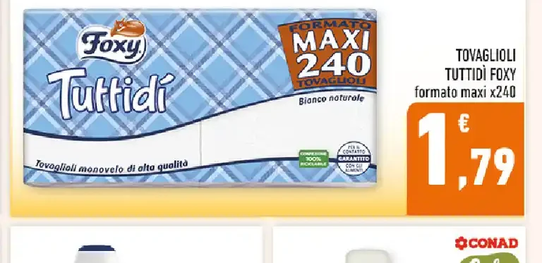 Tovaglioli Tuttidì Foxy formato maxi