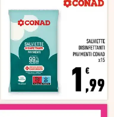 Salviette disinfettanti pavimenti Conad
