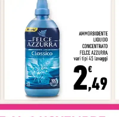 Ammorbidente liquido concentrato Felce Azzurra