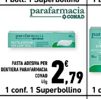 Pasta adesiva per dentiera Parafarmacia Conad