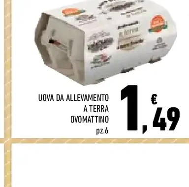 Uova da allevamento a terra Ovomatino