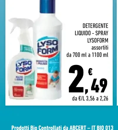 Detergente liquido spray Lysoform