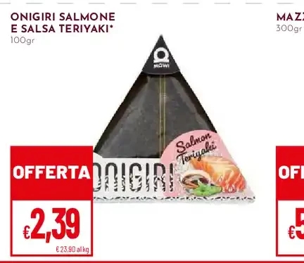 Onigiri salmone e salsa teriyaki