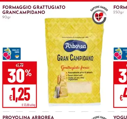 Formaggio grattugiato Gran Campidano