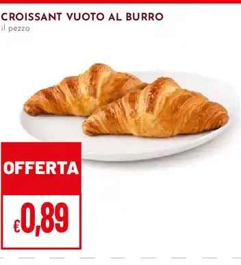 Croissant vuoto al burro