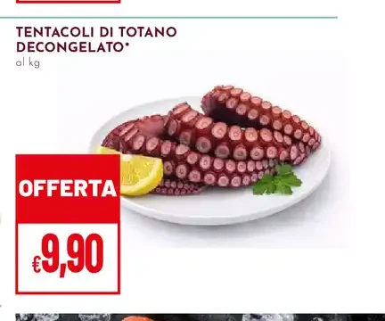 Tentacoli di totano decongelato