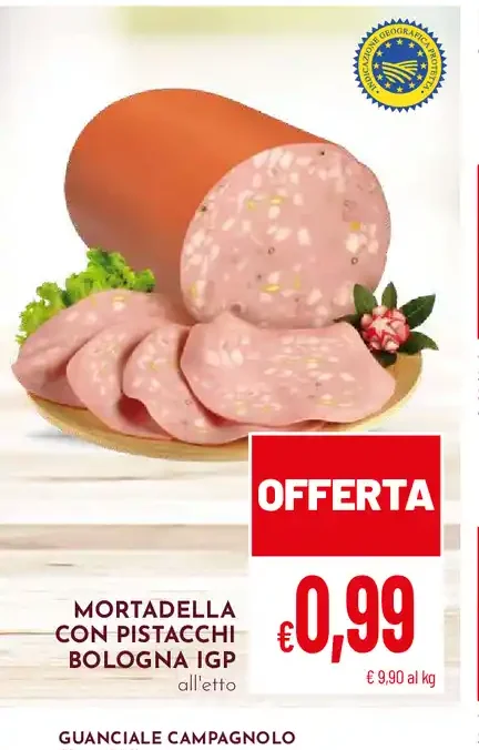 Mortadella con pistacchi Bologna IGP