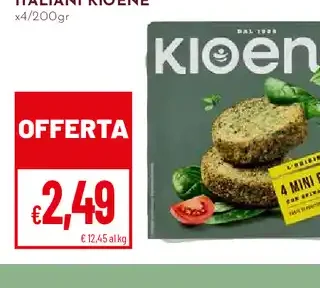 Mini burger con spinaci italiani Kioene