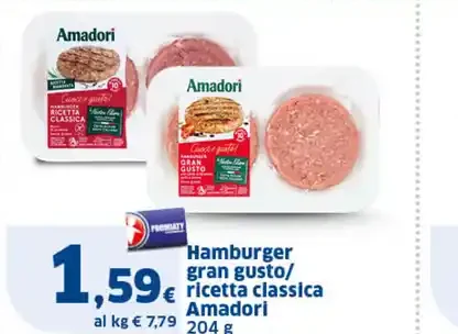 Hamburger gran gusto/ricetta classica Amadori