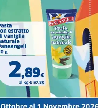 Pasta con estratto di vaniglia