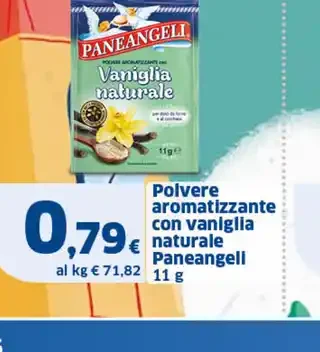Polvere aromatizzante con vaniglia